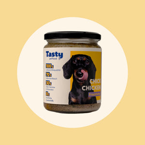 Glas Tasty Petfood Chick Chicken – Frischfutter für Hunde mit Huhn