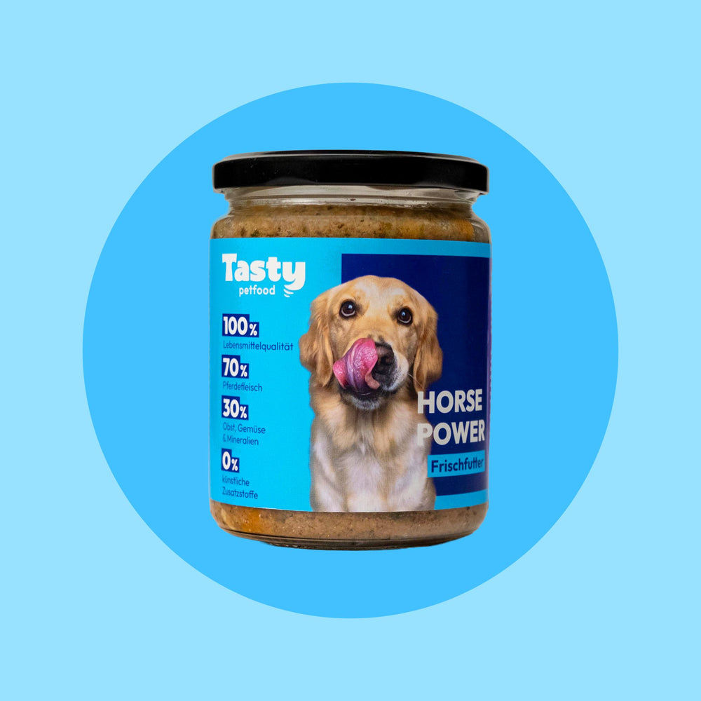 Glas Tasty Petfood Horse Power – Frischfutter für Hunde mit Pferd